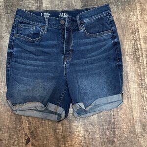 a.n.a Dark Blue Roll Cuff Denim Shorts-Women’s Size 6